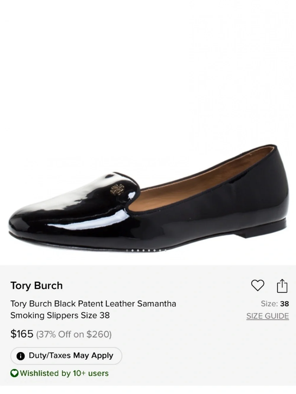 Tory Burch patent leather loafers